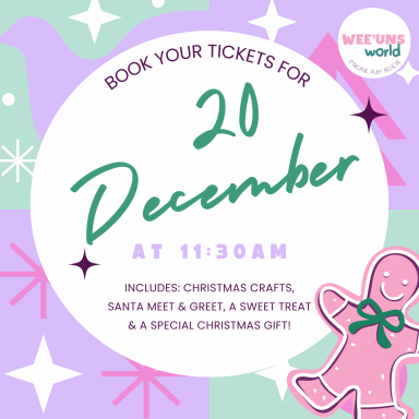 Promotional flyer for an event on 20 December with Christmas crafts and a Santa meet.